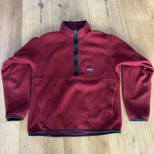 patagonia 3/4 zip sweater; red; medium